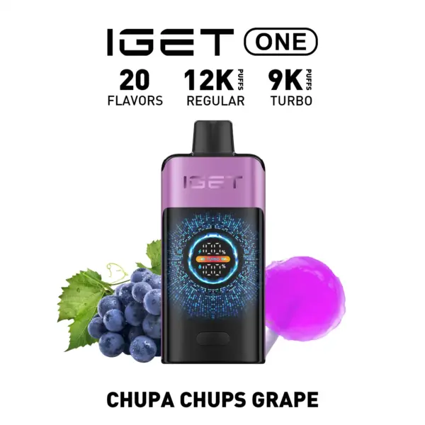 20-CHUPA-CHUPS-grape-600x600 IGET ONE 12000 Puffs – Chupa Chups Grape - Image 1