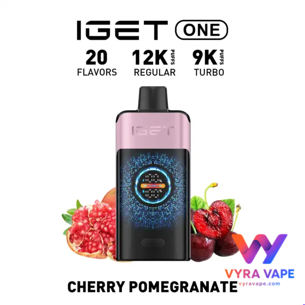 23-CHERRY-POMEGRANATE-600x600 IGET ONE 12000 Puffs – Cherry Pomegranate - Image 1