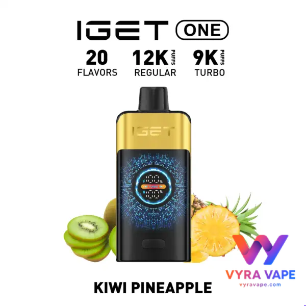9-KIWI-PINEAPPLE-600x600 IGET ONE 12000 Puffs – Kiwi Pineapple - Image 1