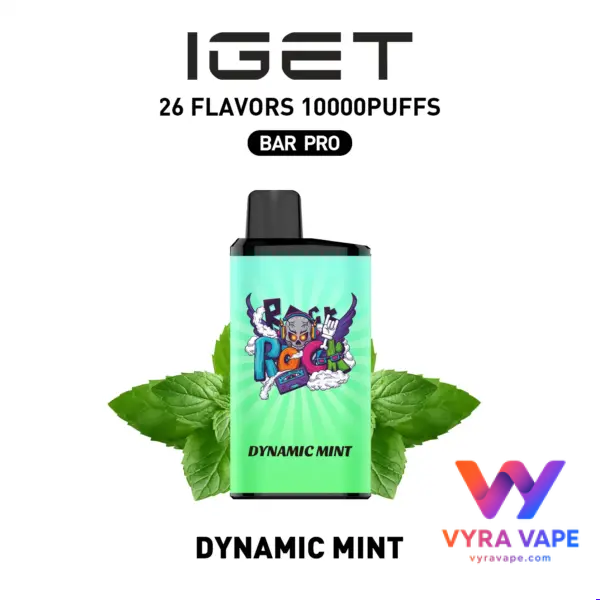 DYNAMIC-MINT-600x600 IGET BAR PRO 10,000 Puffs – Dynamic Mint - Image 1