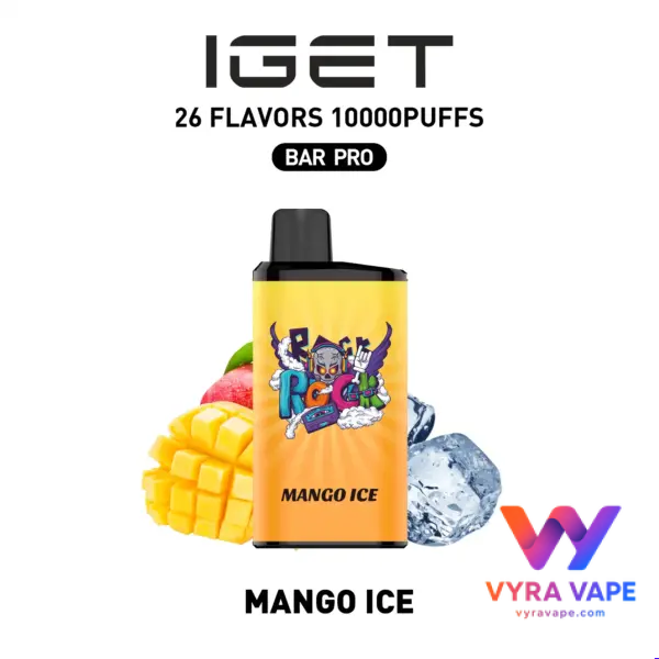 MANGO-ICE-600x600 IGET BAR PRO 10,000 Puffs – Mango Ice - Image 1