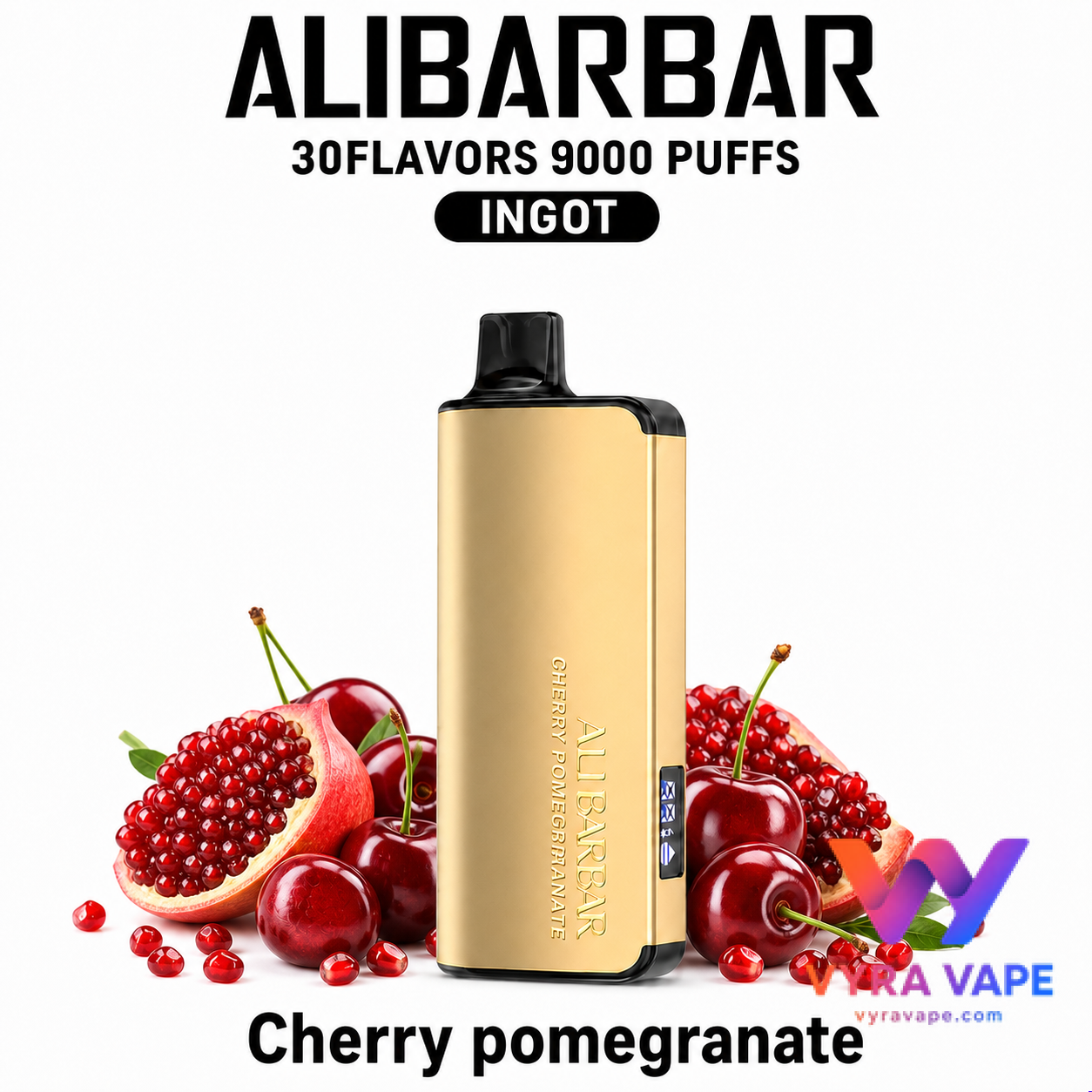 alibarbar-cherry-pomegranate ALIBARBAR INGOT 9000 — Cherry Pomegranate - Image 1