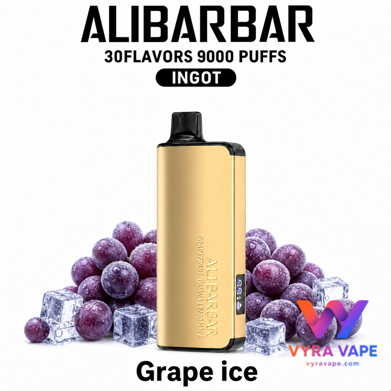 alibarbar-grape-ice ALIBARBAR INGOT 9000 — Grape Ice - Image 1