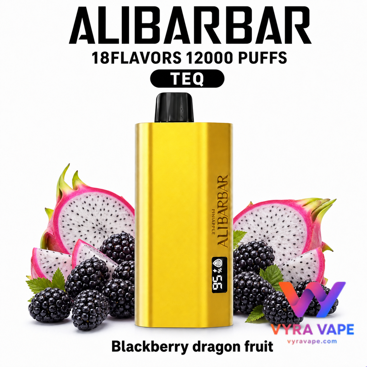 alibarbar-teq-blackberry-dragon-fruit ALIBARBAR TEQ 12000 Puffs – Blackberry Dragon Fruit - Image 1
