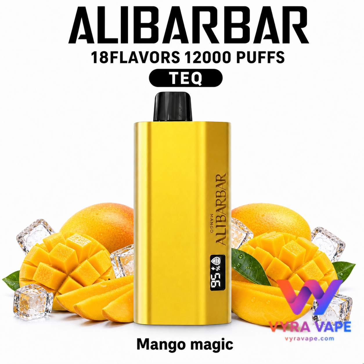 alibarbar-teq-mango-magic ALIBARBAR TEQ 12000 Puffs – Mango Magic - Image 1