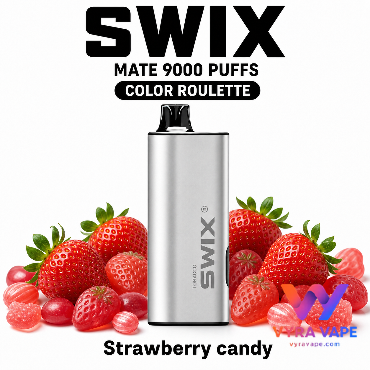swix-color-roulette-strawberry-candy SWIX MATE 9000 Puffs – Strawberry Candy - Image 1