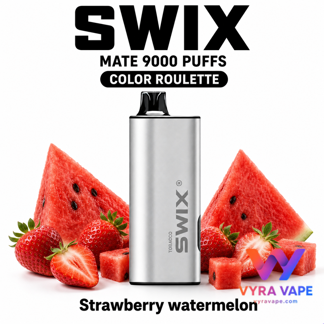 swix-color-roulette-strawberry-watermelon SWIX MATE 9000 Puffs – Strawberry Watermelon - Image 1